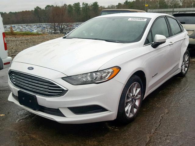 3FA6P0LU9HR182271 - 2017 FORD FUSION SE WHITE photo 2