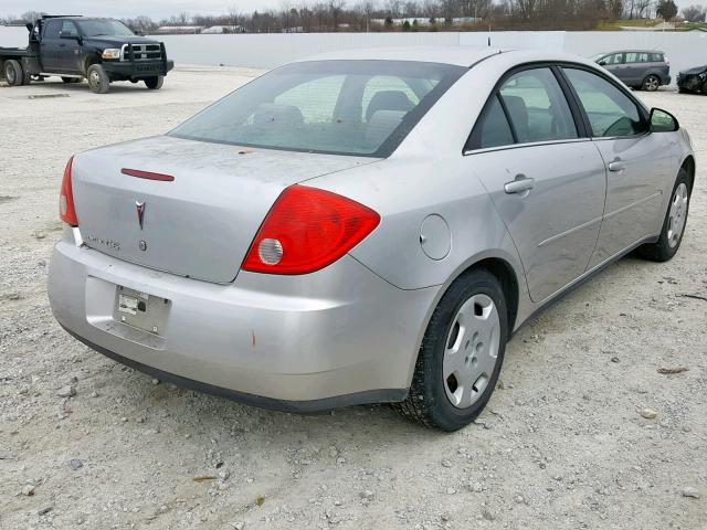 1G2ZF57B184109683 - 2008 PONTIAC G6 VALUE L SILVER photo 4