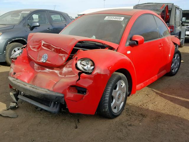 3VWCD21CX1M481442 - 2001 VOLKSWAGEN NEW BEETLE RED photo 2