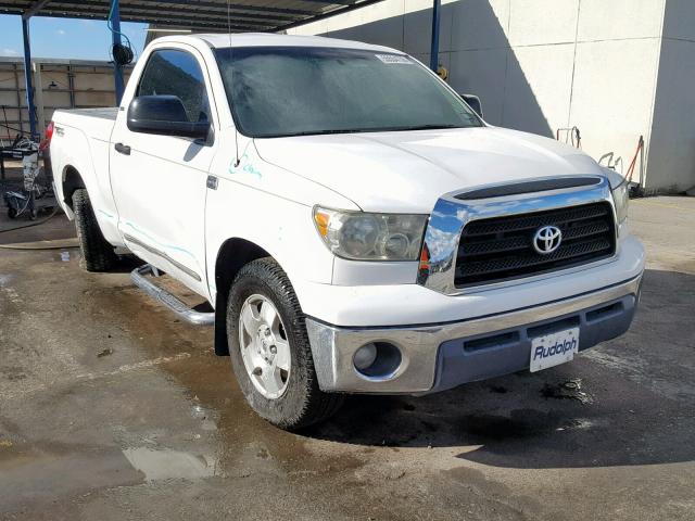 5TFJT52117X002128 - 2007 TOYOTA TUNDRA WHITE photo 1