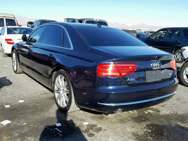 WAURMAFD9EN003238 - 2014 AUDI A8 L TDI BLUE photo 3