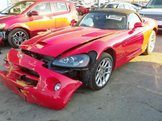 1B3JR65Z33V500182 - 2003 DODGE VIPER SRT- RED photo 2