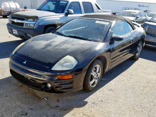 4A3AE45G23E062300 - 2003 MITSUBISHI ECLIPSE SP BLACK photo 2