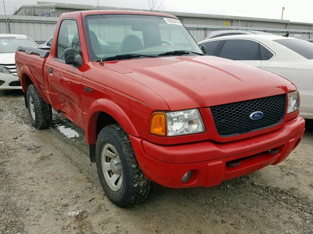 1FTYR10U81PB58502 - 2001 FORD RANGER RED photo 1