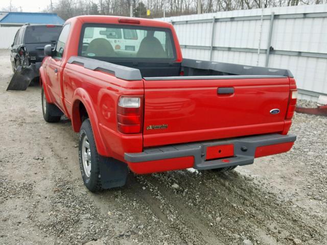 1FTYR10U81PB58502 - 2001 FORD RANGER RED photo 3