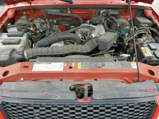 1FTYR10U81PB58502 - 2001 FORD RANGER RED photo 7