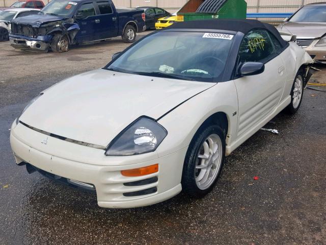 4A3AE85H02E027074 - 2002 MITSUBISHI ECLIPSE SP WHITE photo 2