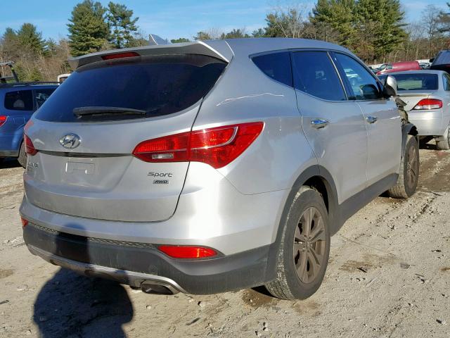 5XYZUDLB9DG056020 - 2013 HYUNDAI SANTA FE S SILVER photo 4