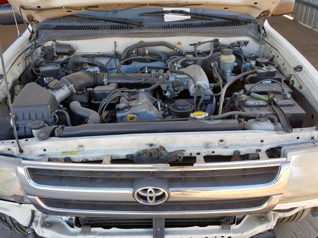 4TANL42N4WZ053183 - 1998 TOYOTA TACOMA WHITE photo 7