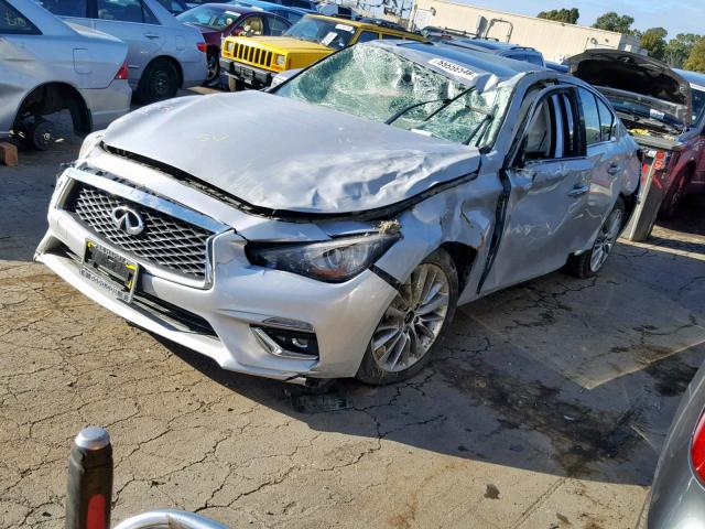 JN1EV7AR5JM441844 - 2018 INFINITI Q50 LUXE SILVER photo 2