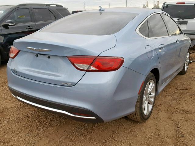 1C3CCCAB8FN655271 - 2015 CHRYSLER 200 LIMITE BLUE photo 4