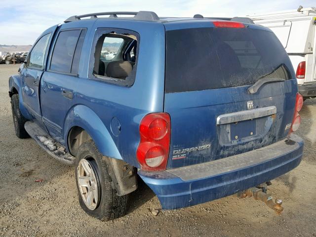 1D4HB48DX4F194814 - 2004 DODGE DURANGO SL BLUE photo 3