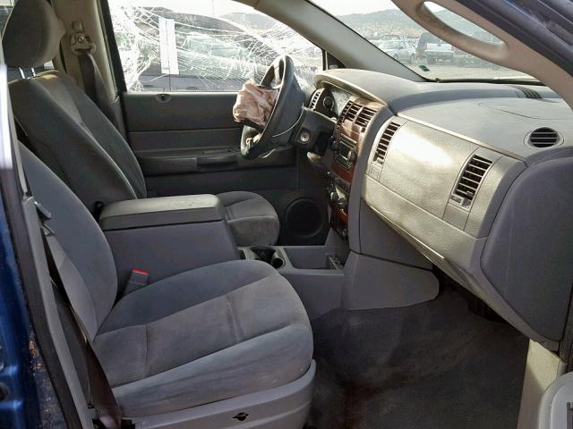 1D4HB48DX4F194814 - 2004 DODGE DURANGO SL BLUE photo 5