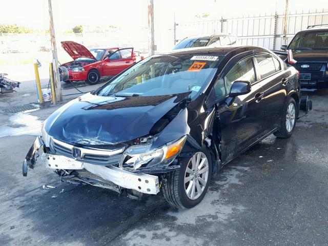 19XFB2F98CE023849 - 2012 HONDA CIVIC EXL BLACK photo 2