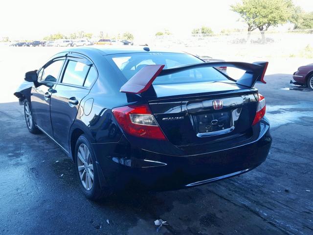 19XFB2F98CE023849 - 2012 HONDA CIVIC EXL BLACK photo 3