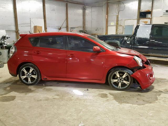 5Y2SR670X9Z467328 - 2009 PONTIAC VIBE GT RED photo 9