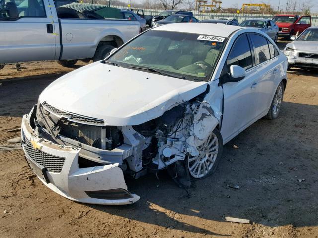 1G1PK5SC2C7152489 - 2012 CHEVROLET CRUZE ECO WHITE photo 2