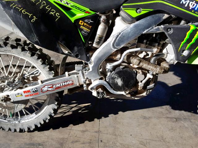 JKAKXMWC49A001148 - 2009 KAWASAKI KX250 W GREEN photo 7