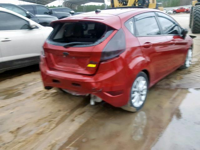 3FADP4EJ2EM150594 - 2014 FORD FIESTA SE RED photo 4