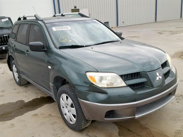 JA4LX31F86U001759 - 2006 MITSUBISHI OUTLANDER GREEN photo 1