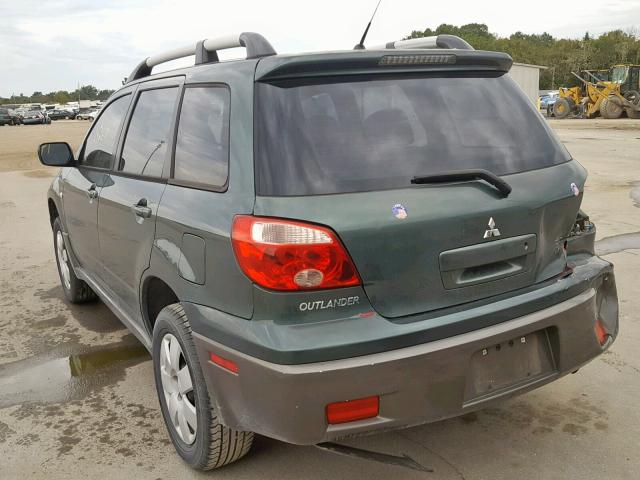 JA4LX31F86U001759 - 2006 MITSUBISHI OUTLANDER GREEN photo 3