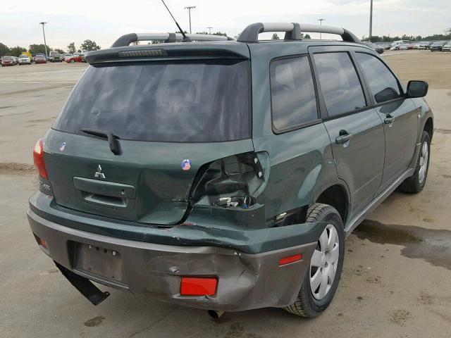 JA4LX31F86U001759 - 2006 MITSUBISHI OUTLANDER GREEN photo 4