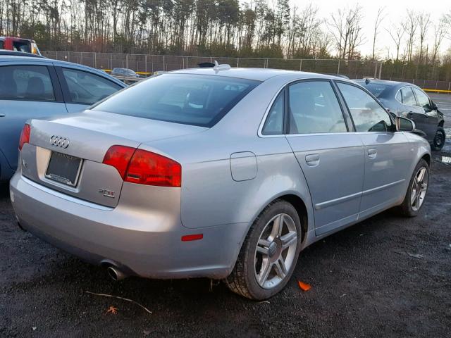 WAUDF78E06A137187 - 2006 AUDI A4 2.0T QU SILVER photo 4