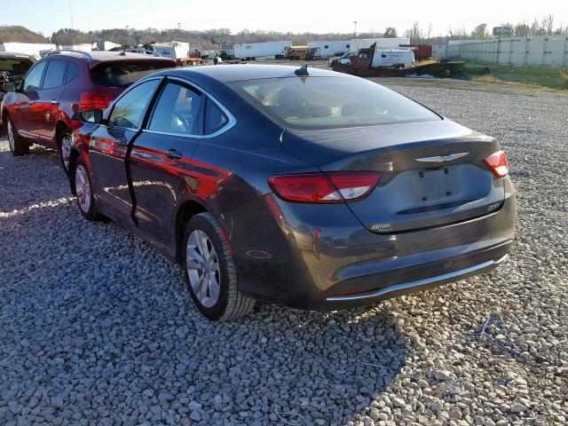 1C3CCCAB6FN662896 - 2015 CHRYSLER 200 LIMITE GRAY photo 3