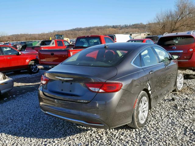 1C3CCCAB6FN662896 - 2015 CHRYSLER 200 LIMITE GRAY photo 4