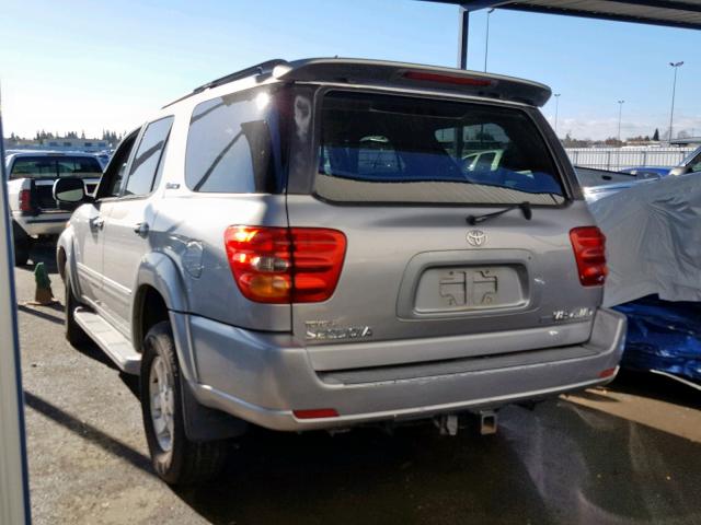 5TDBT48A41S049169 - 2001 TOYOTA SEQUOIA LI SILVER photo 3