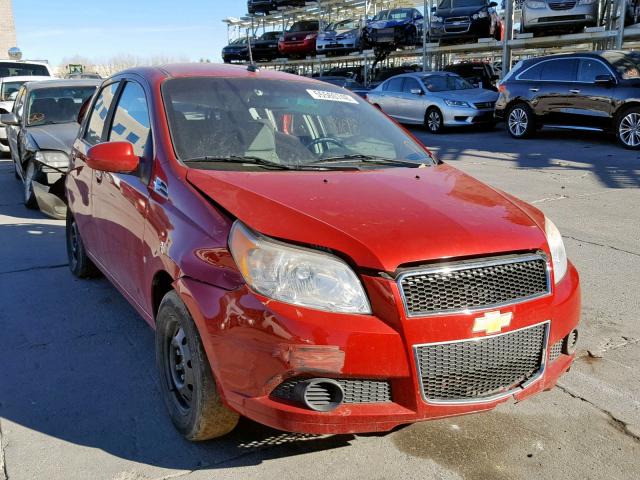 KL1TD66E59B317885 - 2009 CHEVROLET AVEO LS RED photo 1