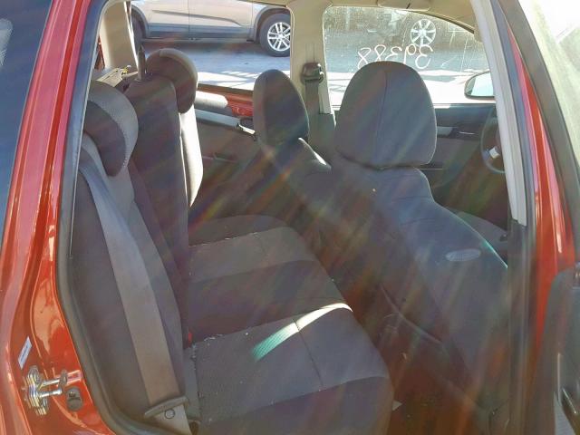 KL1TD66E59B317885 - 2009 CHEVROLET AVEO LS RED photo 6