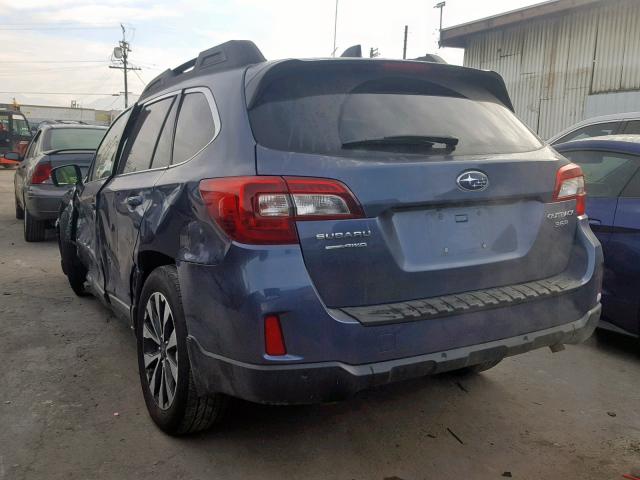 4S4BSENC4H3433619 - 2017 SUBARU OUTBACK 3. BLUE photo 3