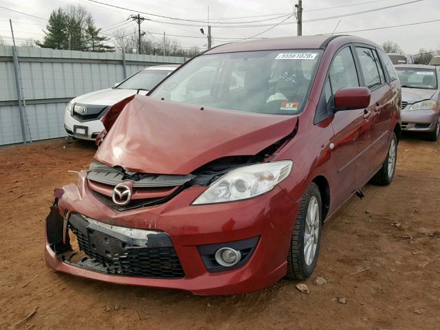 JM1CR29L090340046 - 2009 MAZDA 5 RED photo 2