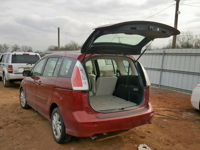 JM1CR29L090340046 - 2009 MAZDA 5 RED photo 3