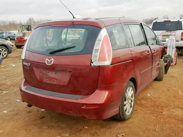 JM1CR29L090340046 - 2009 MAZDA 5 RED photo 4