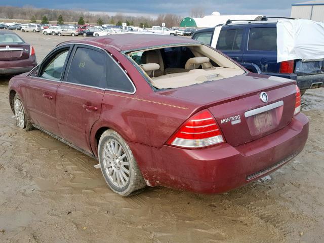 1MEFM42106G610801 - 2006 MERCURY MONTEGO PR MAROON photo 3