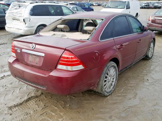 1MEFM42106G610801 - 2006 MERCURY MONTEGO PR MAROON photo 4