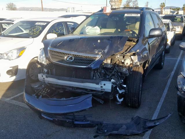 JTJHW31U972032025 - 2007 LEXUS RX 400H BLUE photo 2