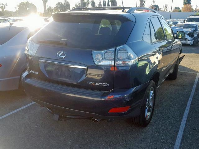 JTJHW31U972032025 - 2007 LEXUS RX 400H BLUE photo 4