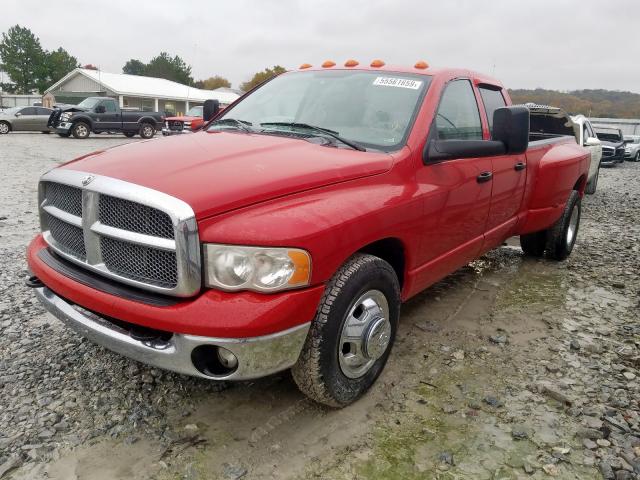 3D7MR48C55G821472 - 2005 DODGE RAM 3500 S RED photo 2