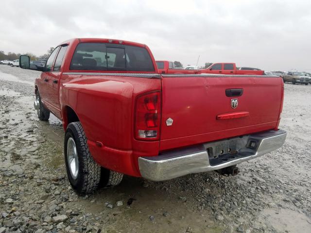 3D7MR48C55G821472 - 2005 DODGE RAM 3500 S RED photo 3