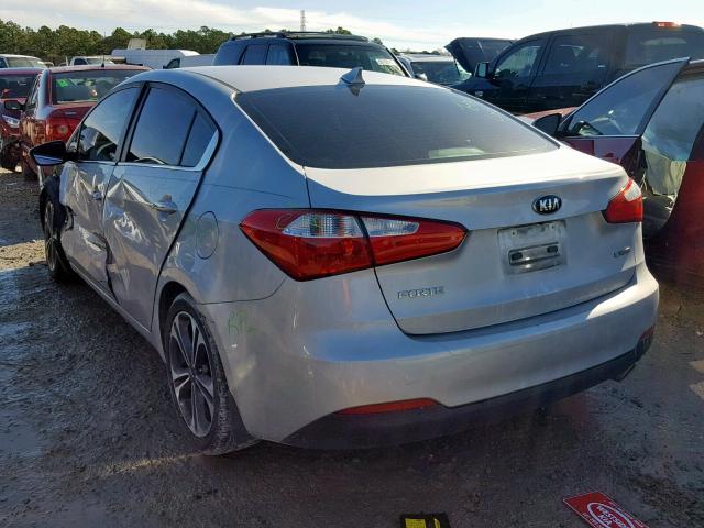 KNAFZ4A82F5357538 - 2015 KIA FORTE EX SILVER photo 3