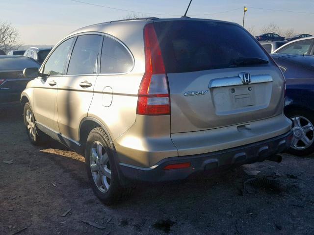 JHLRE48778C054278 - 2008 HONDA CR-V EXL GOLD photo 3