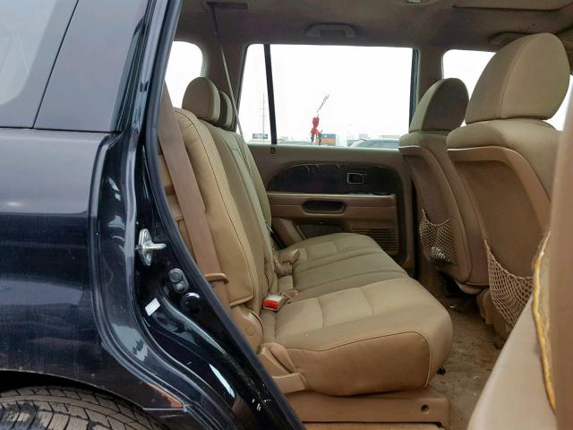 2HKYF18136H540684 - 2006 HONDA PILOT LX BLACK photo 6