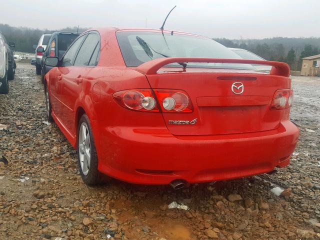 1YVFP84D145N89757 - 2004 MAZDA 6 S RED photo 3