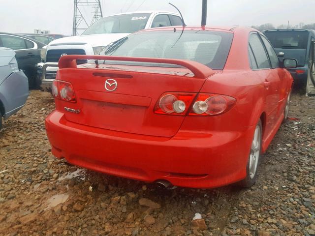 1YVFP84D145N89757 - 2004 MAZDA 6 S RED photo 4