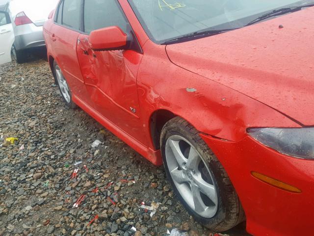 1YVFP84D145N89757 - 2004 MAZDA 6 S RED photo 9