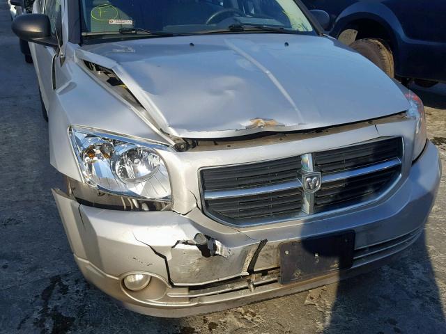 1B3HB48B17D101692 - 2007 DODGE CALIBER SX SILVER photo 9