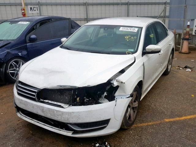 1VWAT7A3XEC055734 - 2014 VOLKSWAGEN PASSAT S WHITE photo 2